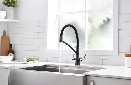 Смеситель для кухни Paulmark SIEGEN Si213111-BLM на мойку черный